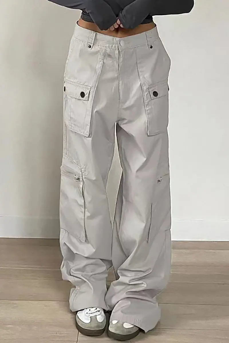 Chic Low-Waist Denim Pants