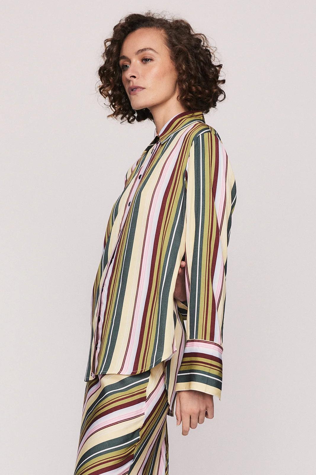 Vintage Striped Maxi Skirt Set