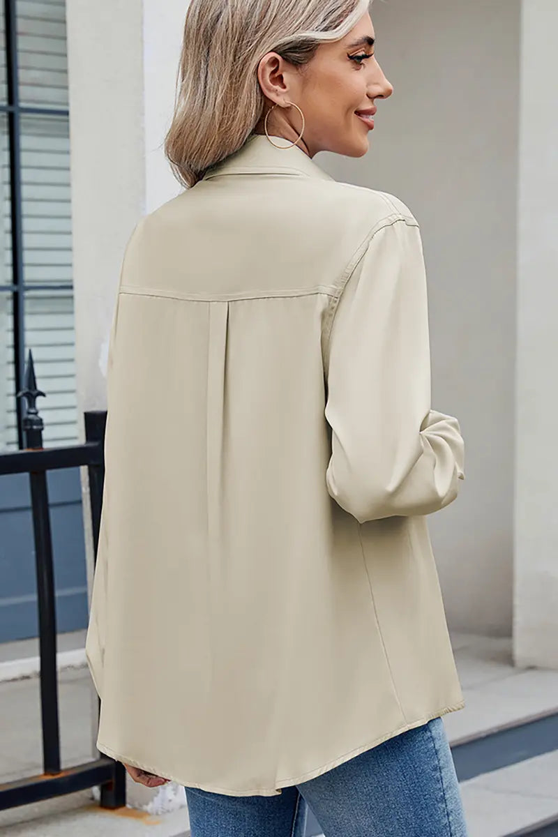 Adjustable Sleeve Casual Long-Sleeve Shirt