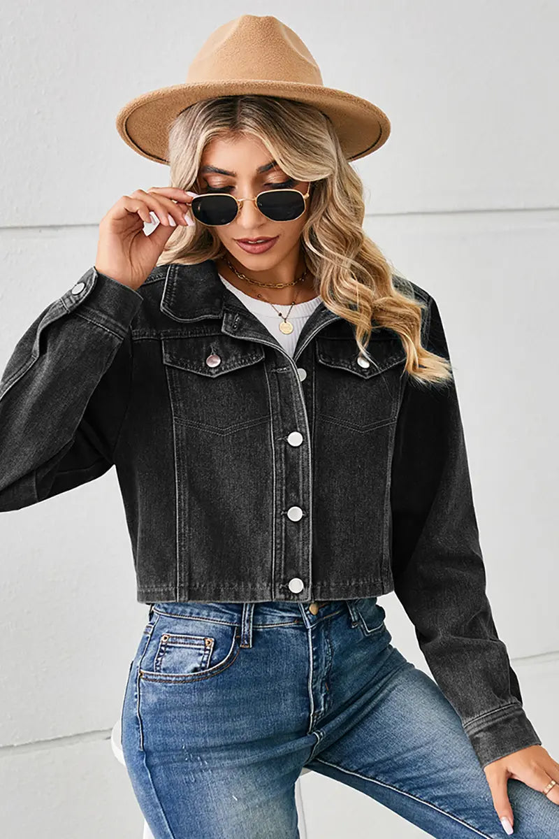 American Style Cropped Denim Jacket