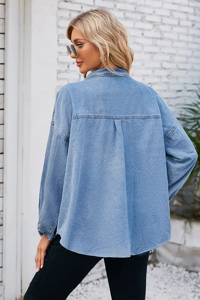 Spring Denim Relaxed Fit Overhemd