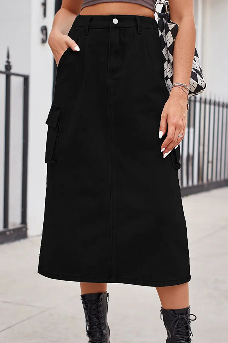 Versatile Slimming Denim Skirt