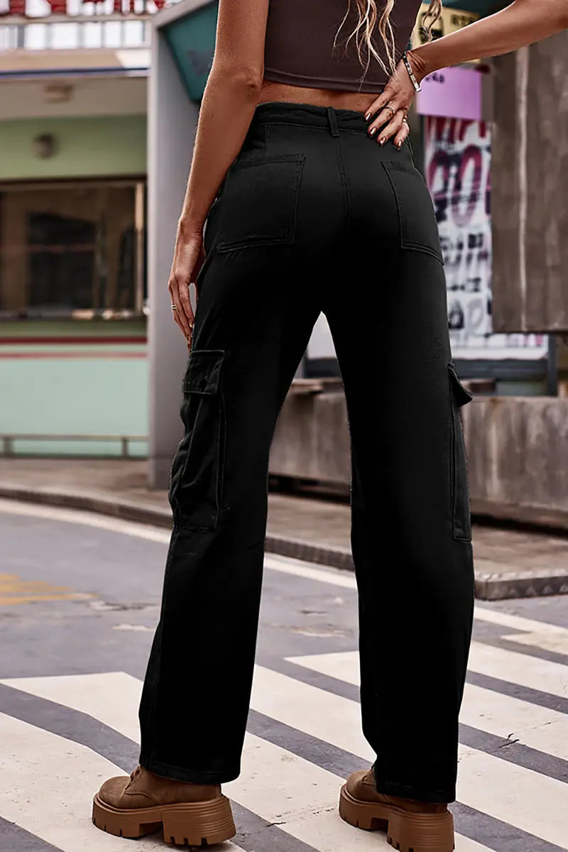 Adjustable Waist American Denim Pants