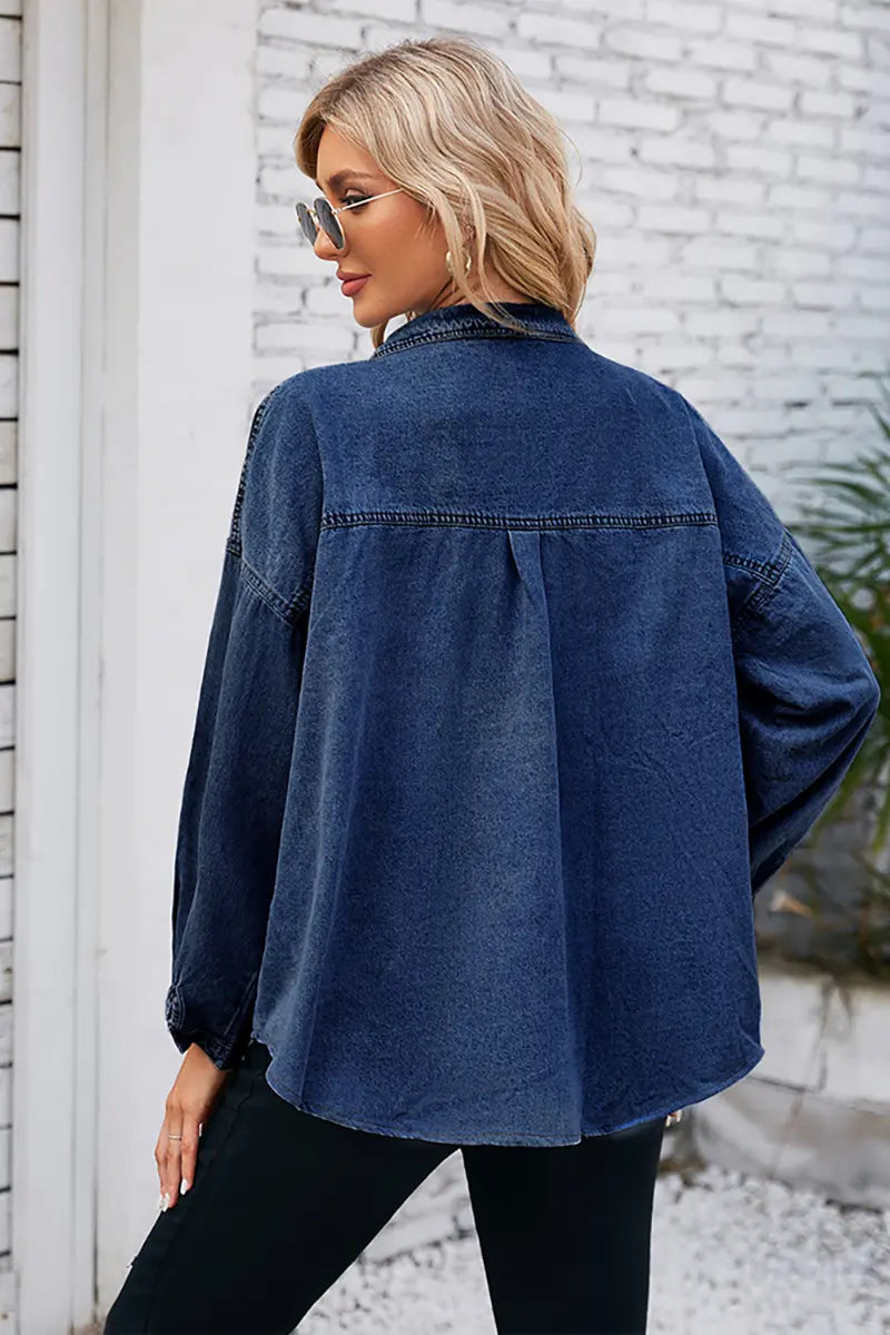 Spring Denim Relaxed Fit Overhemd