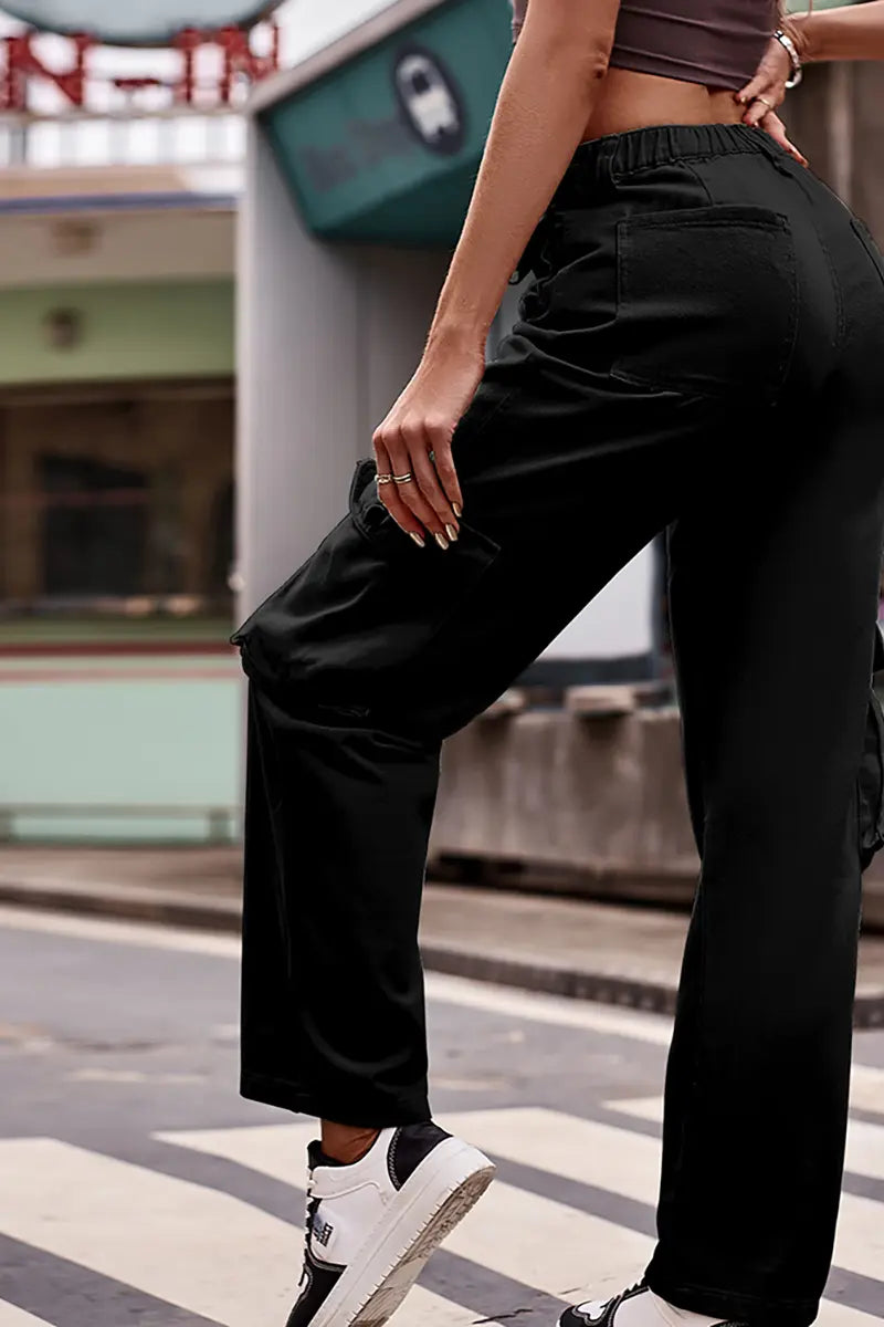 Multi-zak utility denim cargobroek