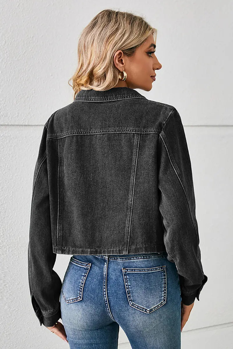 American Style Cropped Denim Jacket