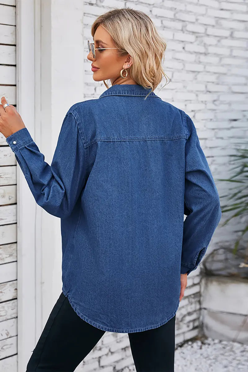 Lightweight Washed Denim Shirt