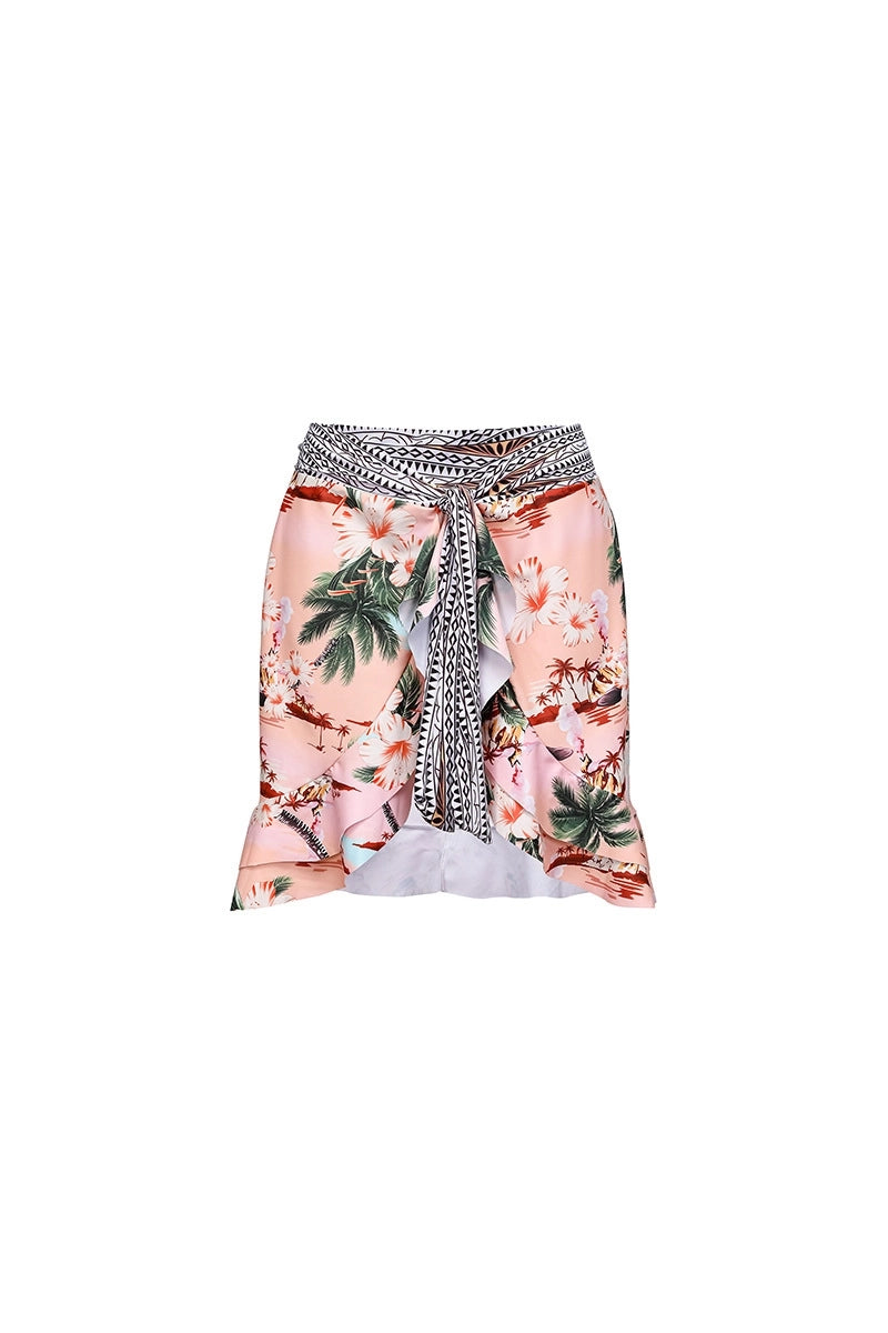 Palm Tree Print Vacation Bikini Set