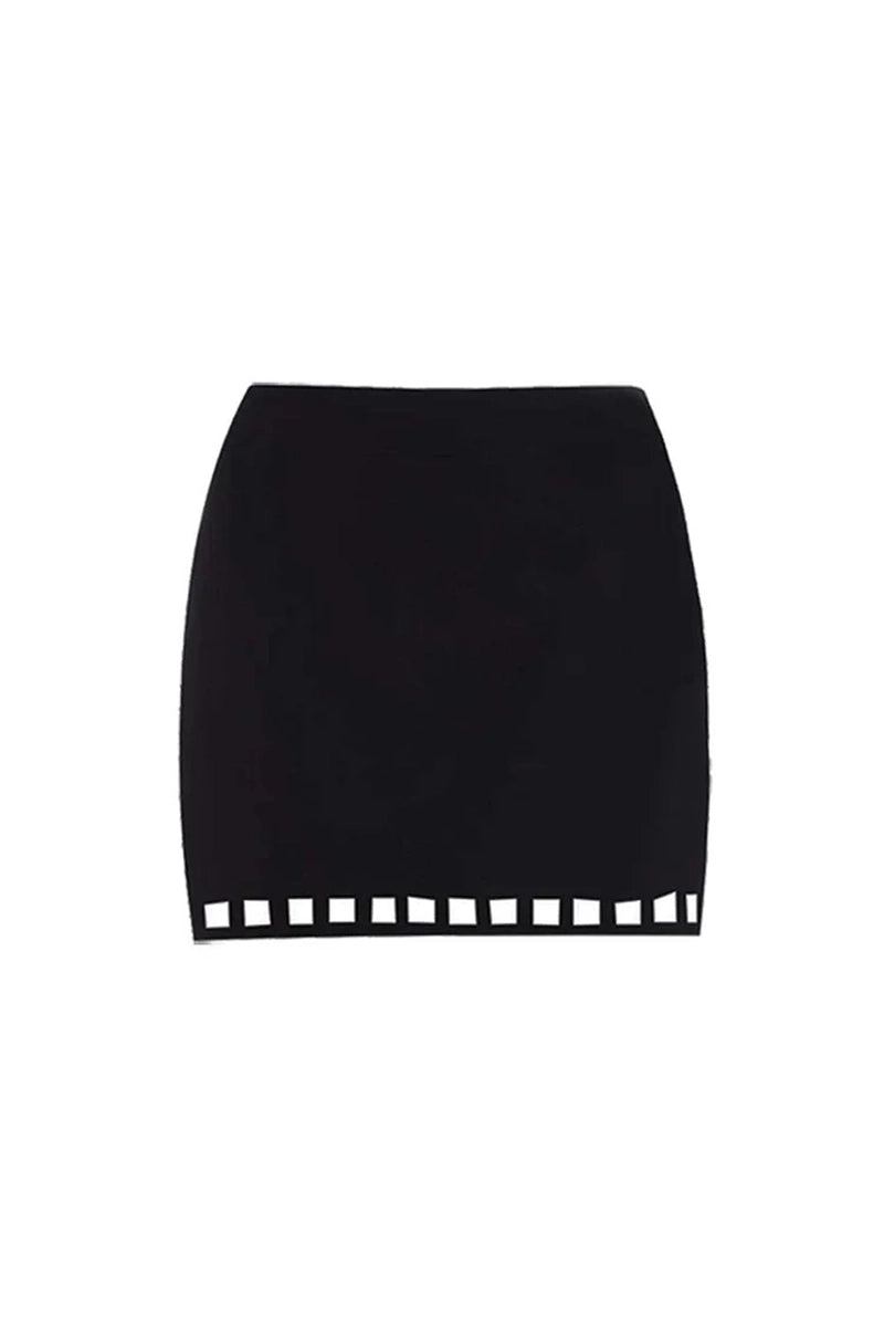 Sexy Cutout Swimsuit with Mini Skirt Set