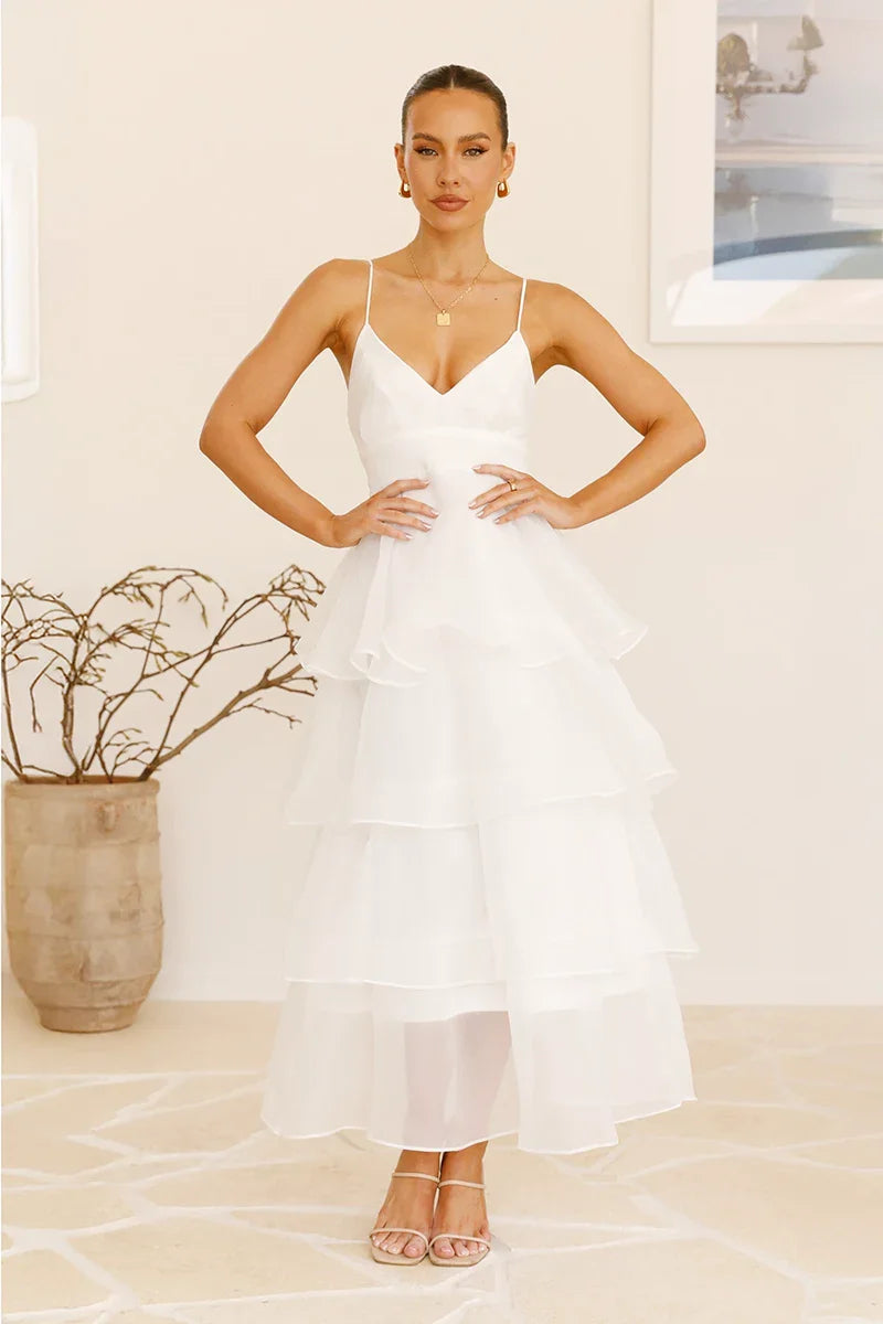 Shayla Maxi-jurk - Wit