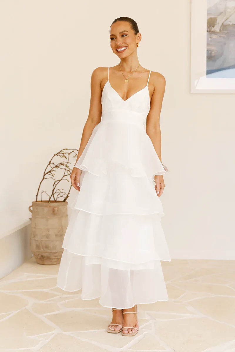Shayla Maxi-jurk - Wit