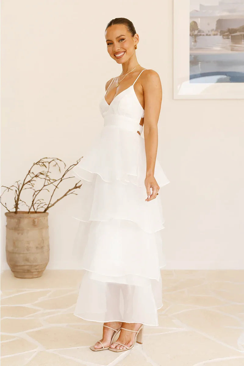Shayla Maxi-jurk - Wit