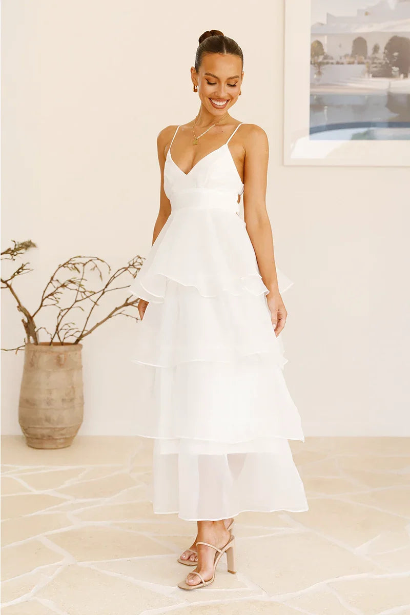Shayla Maxi-jurk - Wit
