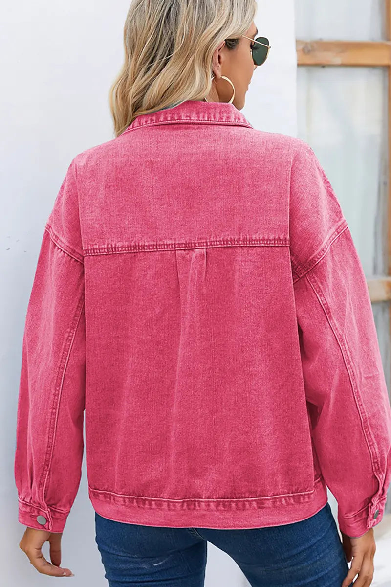 Dames Vintage Gewassen Spijkerjack