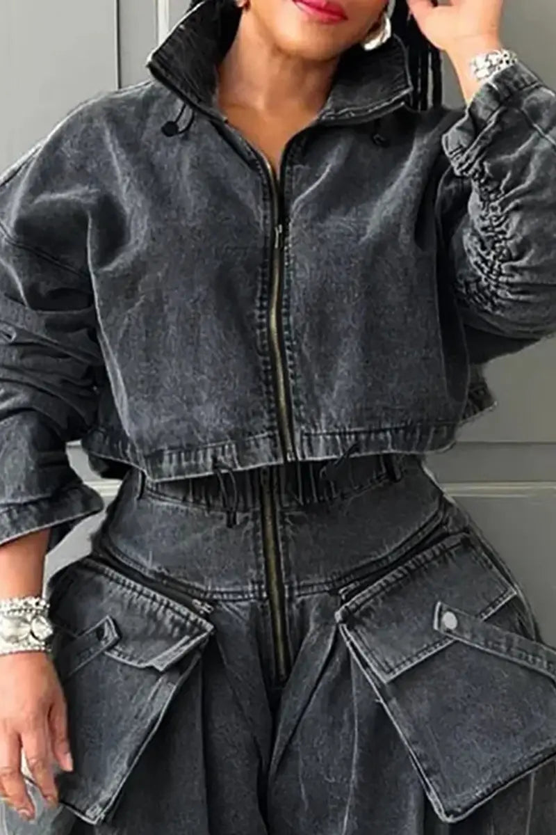 Chic Utility Denim Jacket