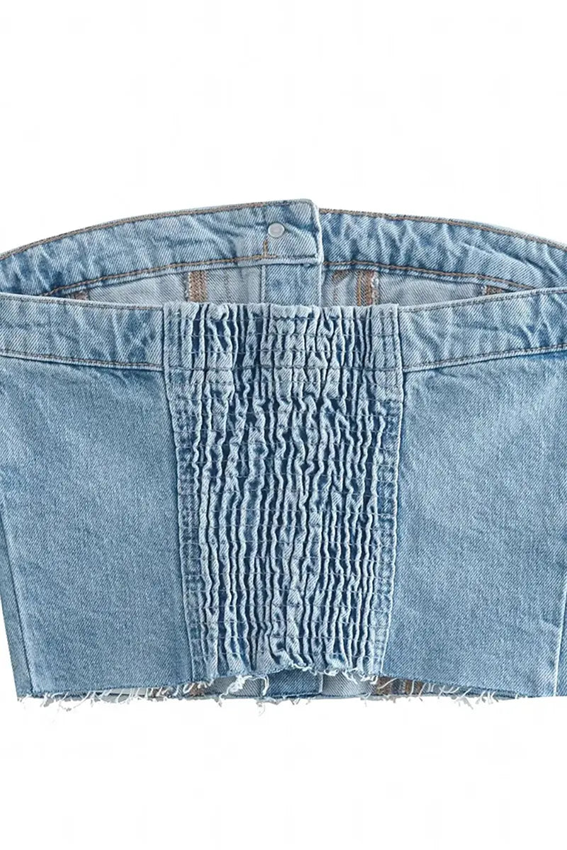 Slim Fit Modieuze Denim Vest