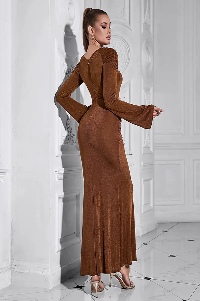 Σέξι Φόρεμα Γοργόνα με Μακριά Μανίκια