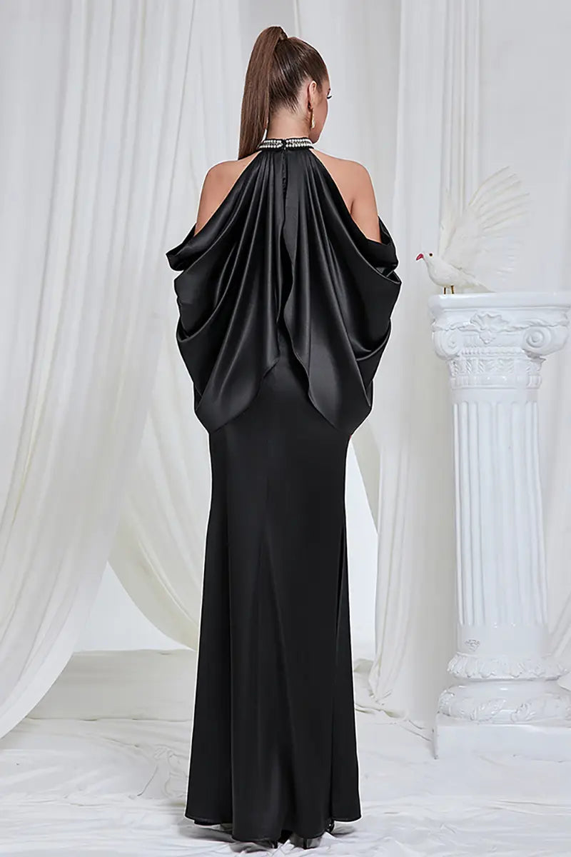 Sexy off-shoulder jurk met open hals