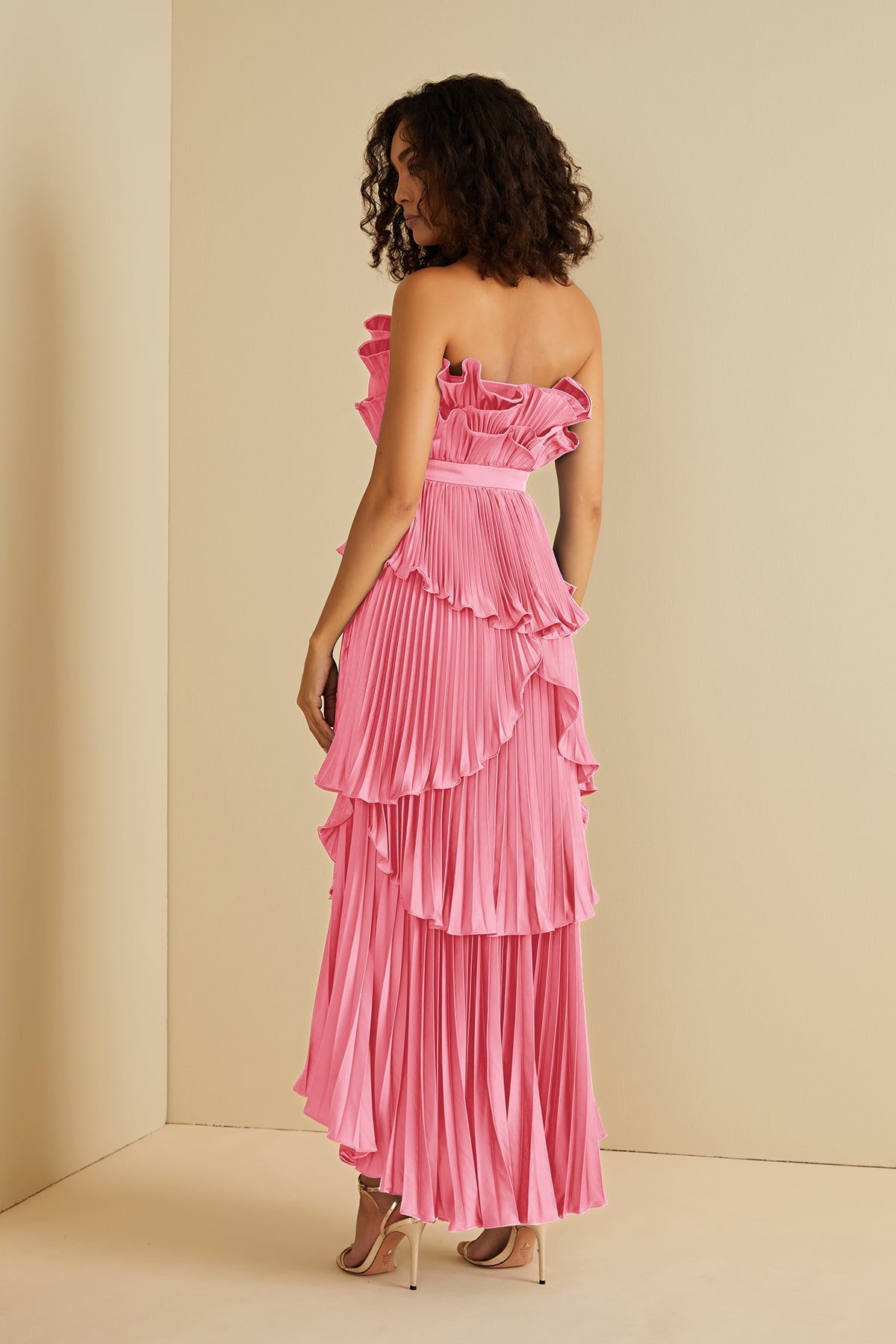 Judah Scallop Pleated Maxi Dress