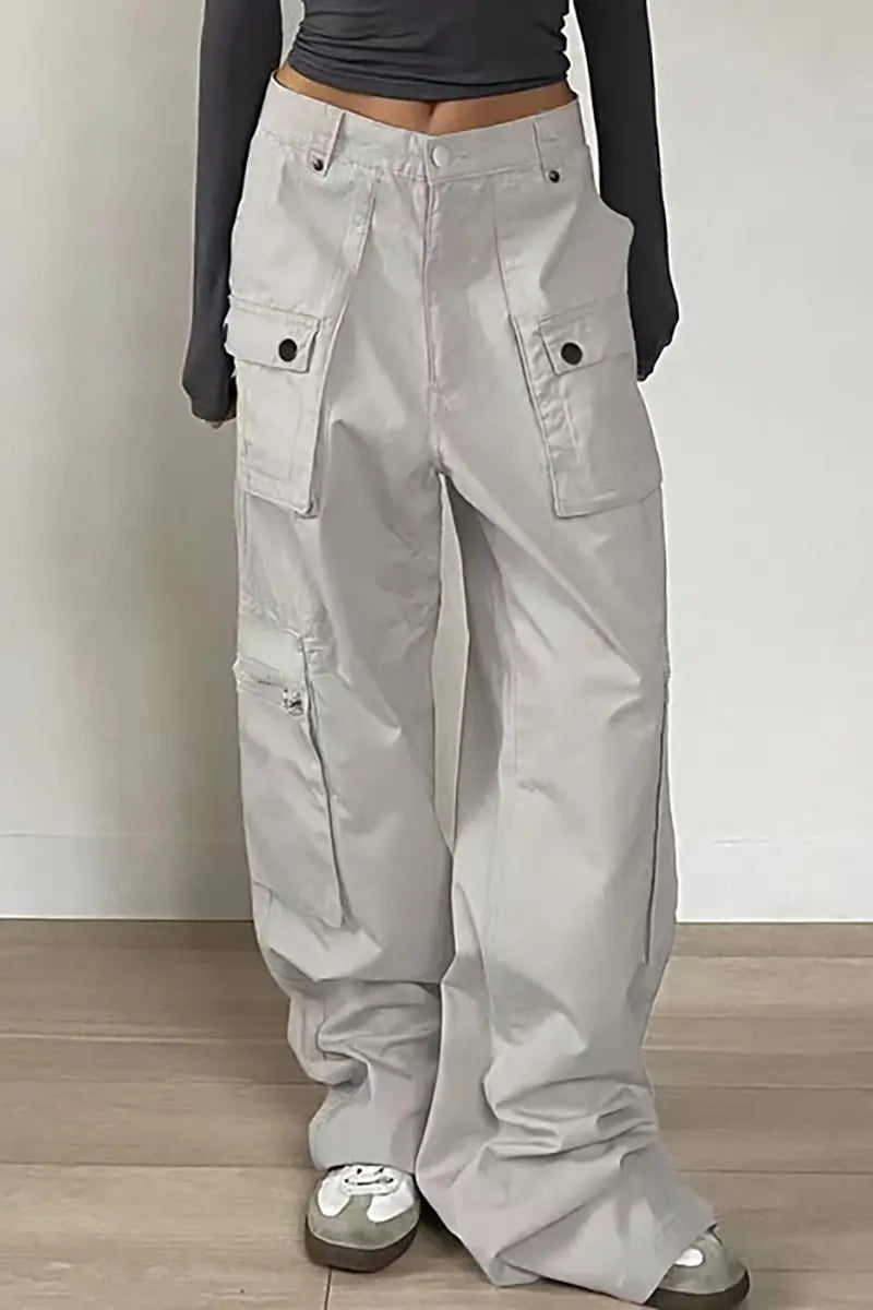 Chic Low-Waist Denim Pants