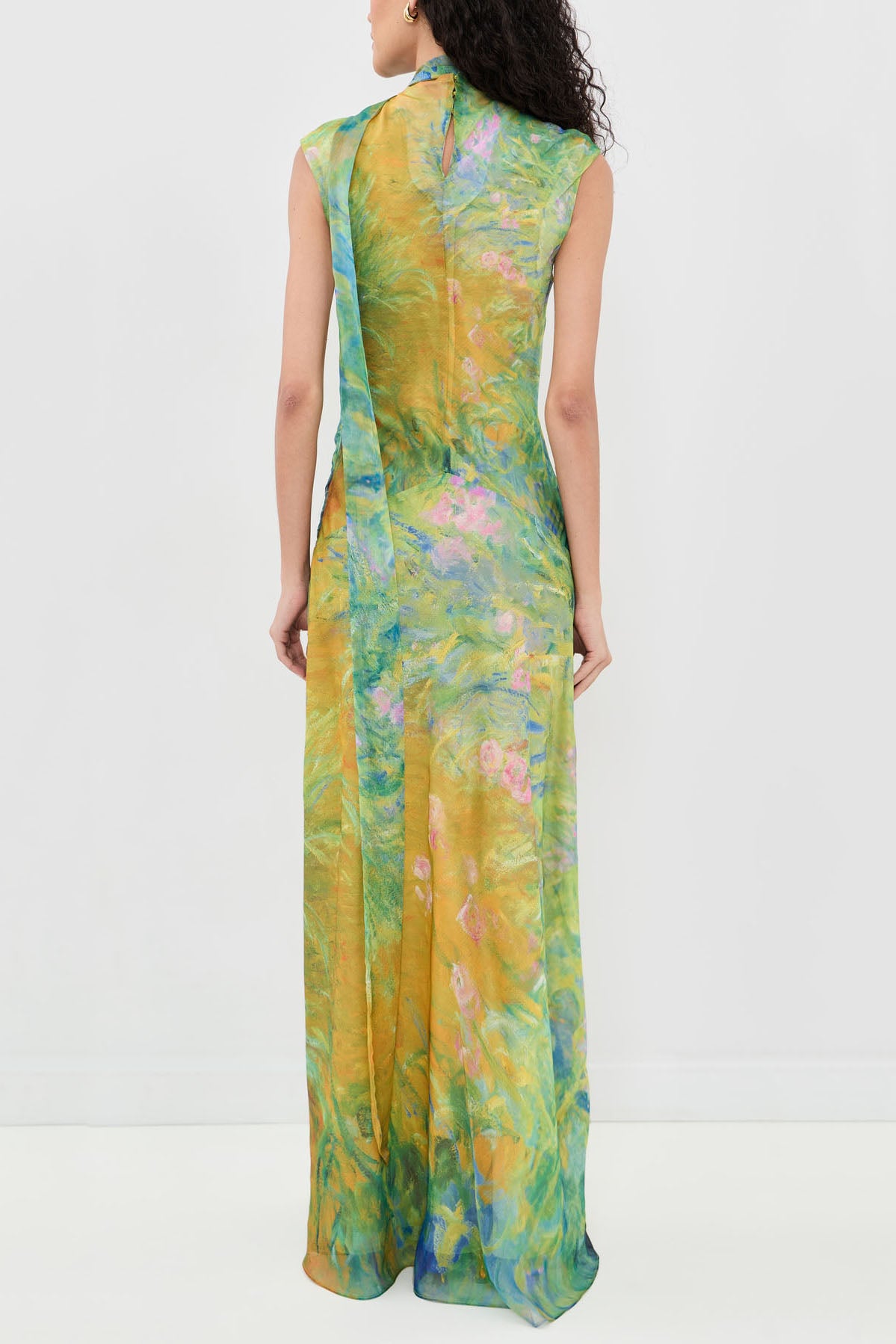 Vestido Maxi Path Of Irises Monet