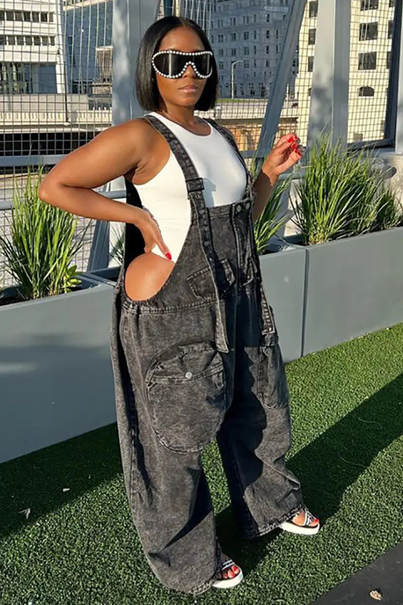 Trendy oversized jumpsuit met zakken