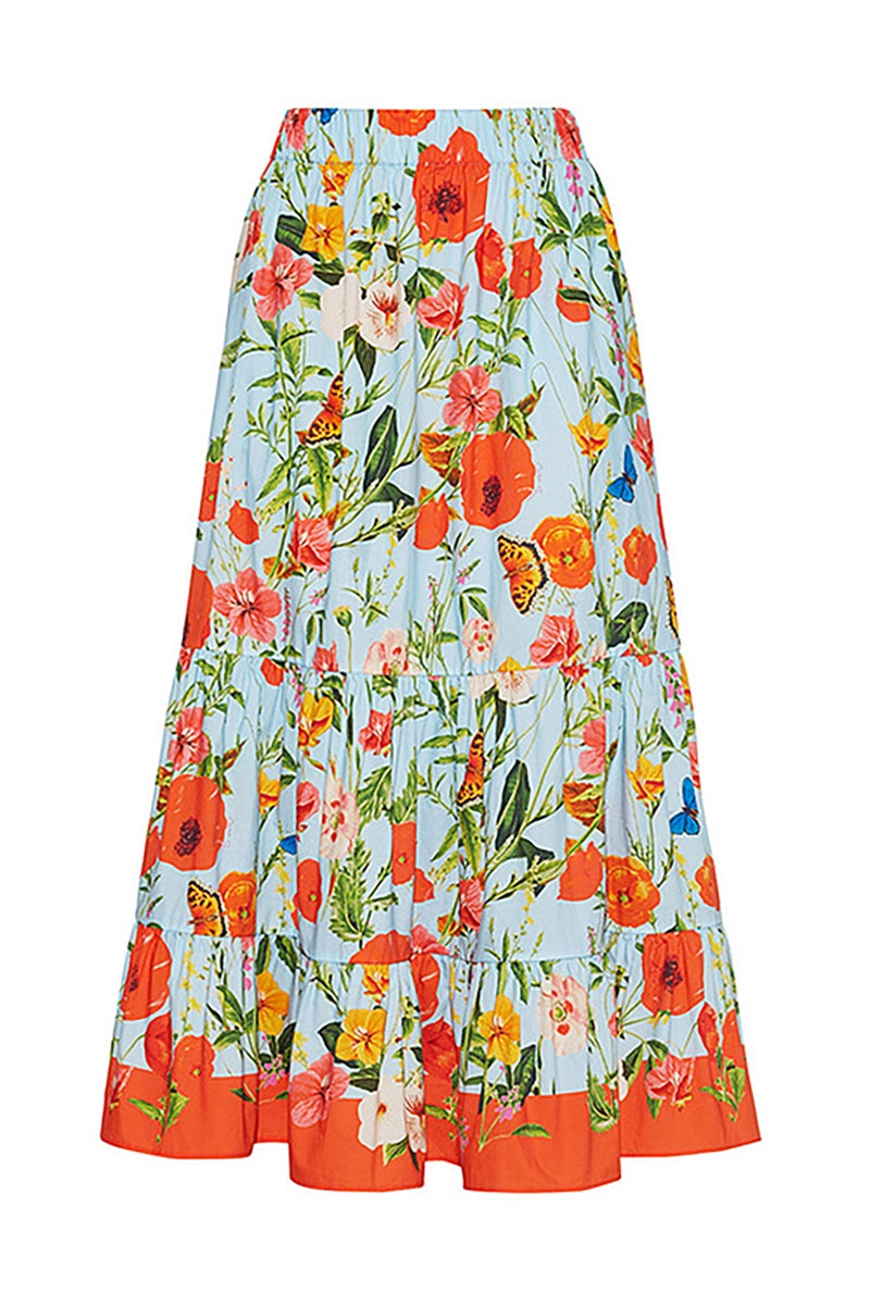 Floral Puff Sleeve Bandeau One-Piece Swimsuit
