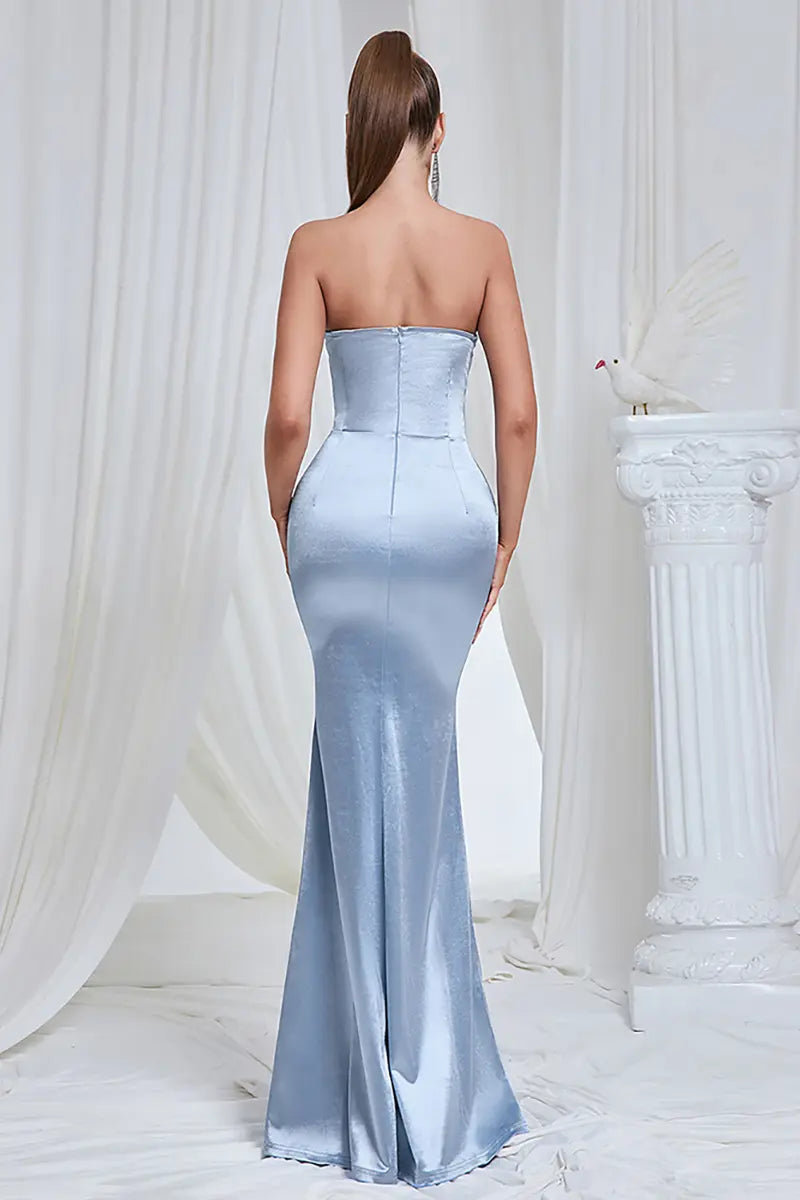 Bandloze visstaart bodycon avondjurk