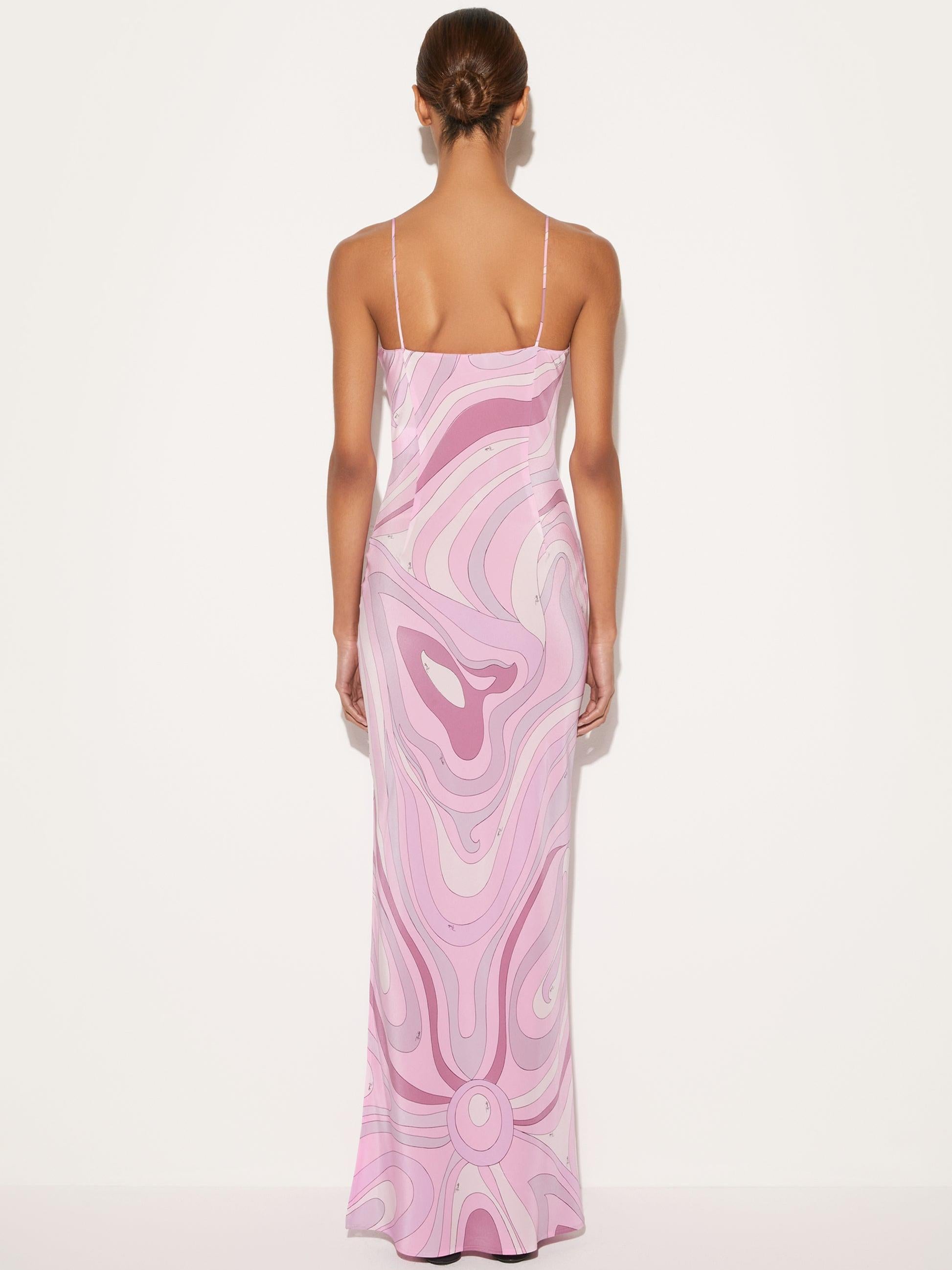 Marmo Printed Satin Maxi Dress