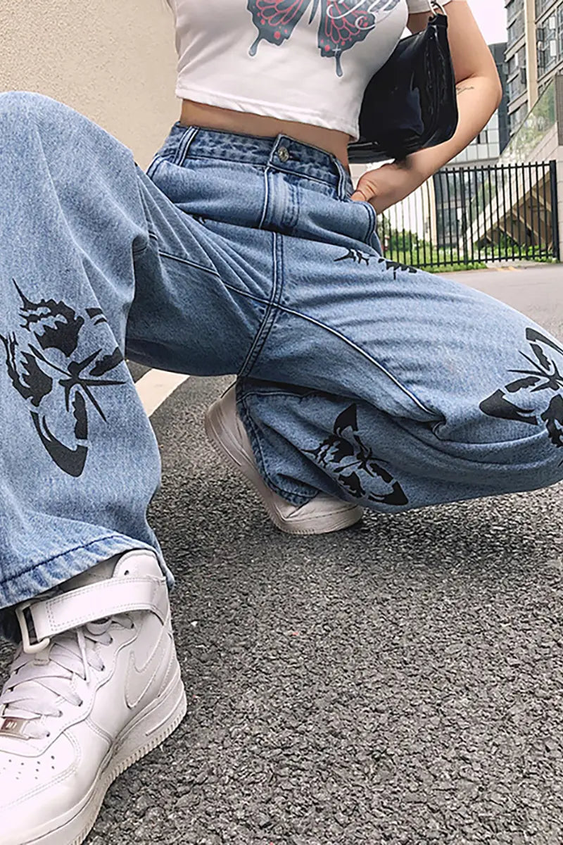 Printed Slim Fit Jeans