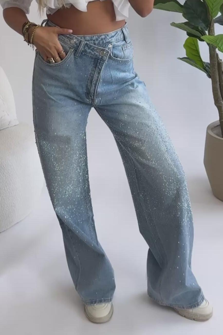 Stella Glitter Wide Leg Jeans