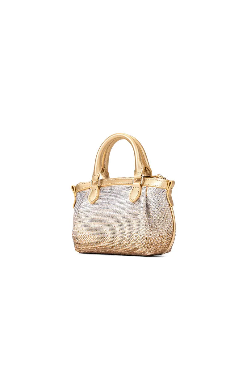 Rhinestone Embellished Hobo Dumpling Bag