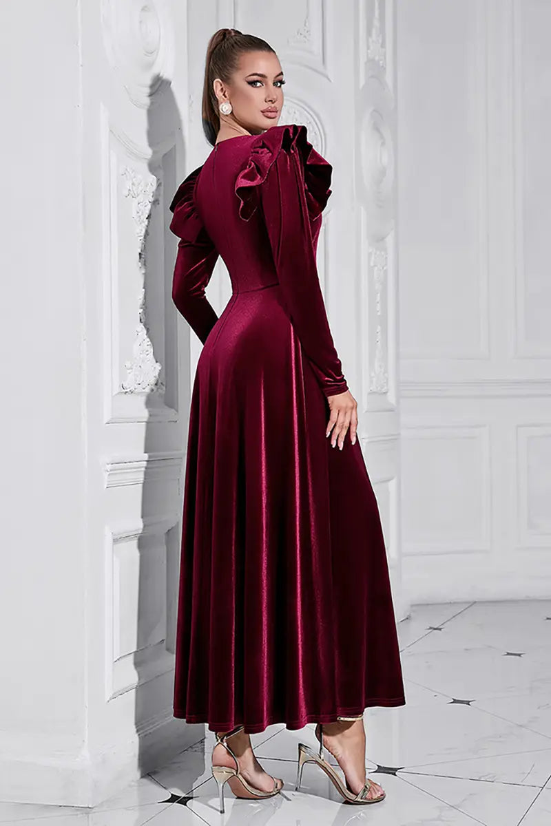 Elegant V-Neck Maxi Dress