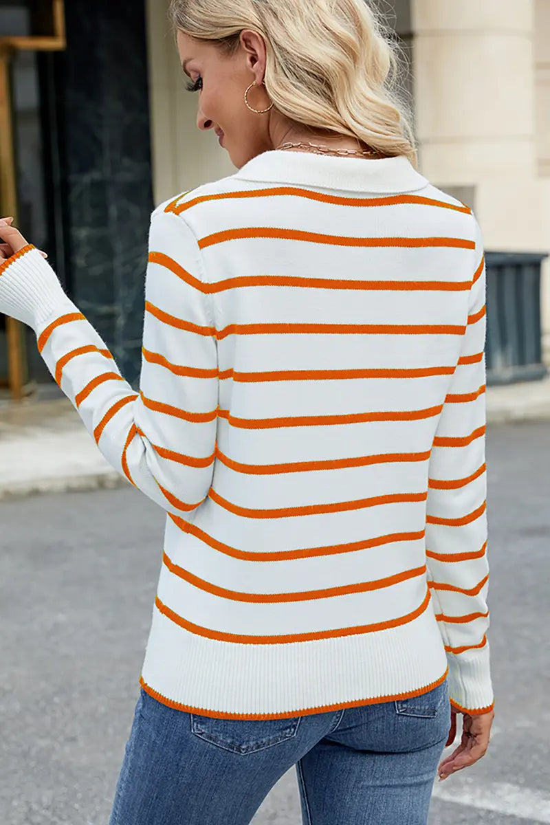 Lente Casual Gestreepte Trui met Lange Mouwen