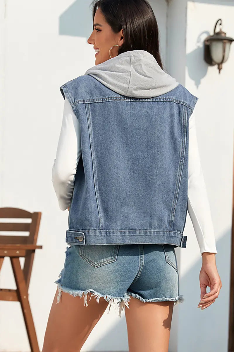 Gewassen Klassiek Denim Vest
