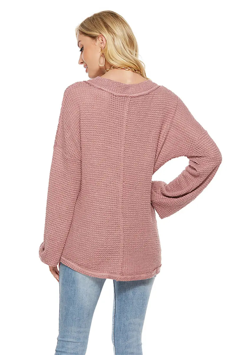 Trendy oversized V-hals trui