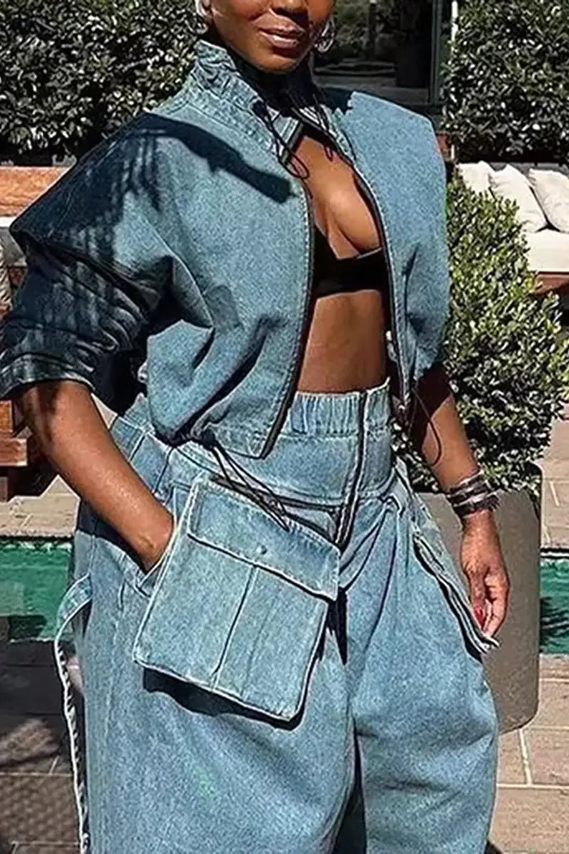 Chic Utility Denim Jacket
