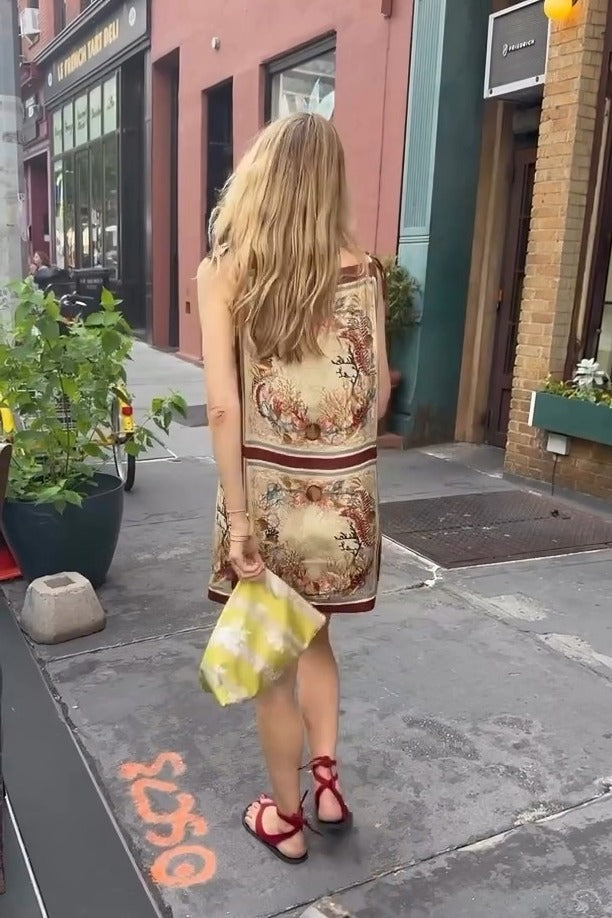 Summer Conch Flower Mini Dress