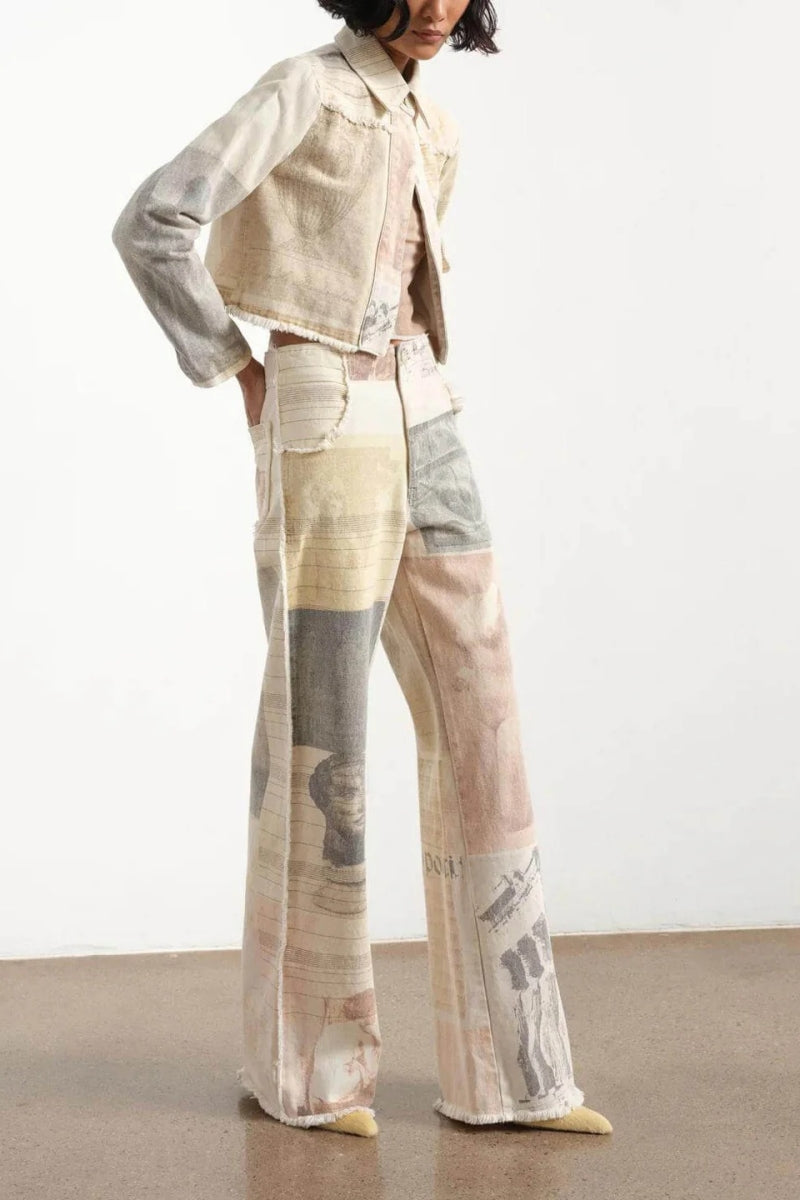Marineblauwe riem jeans