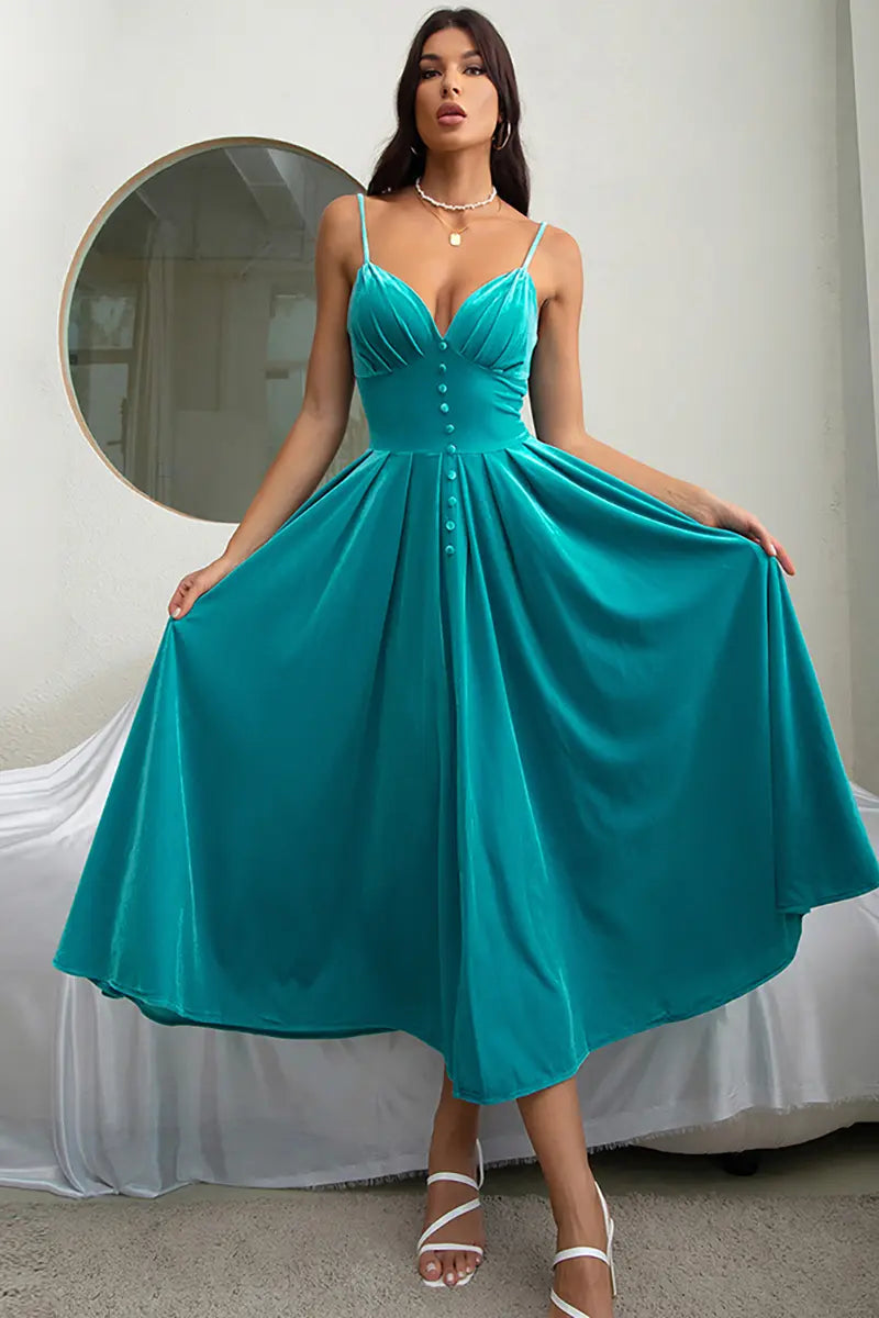 Vestido Vintage de Terciopelo sin Espalda