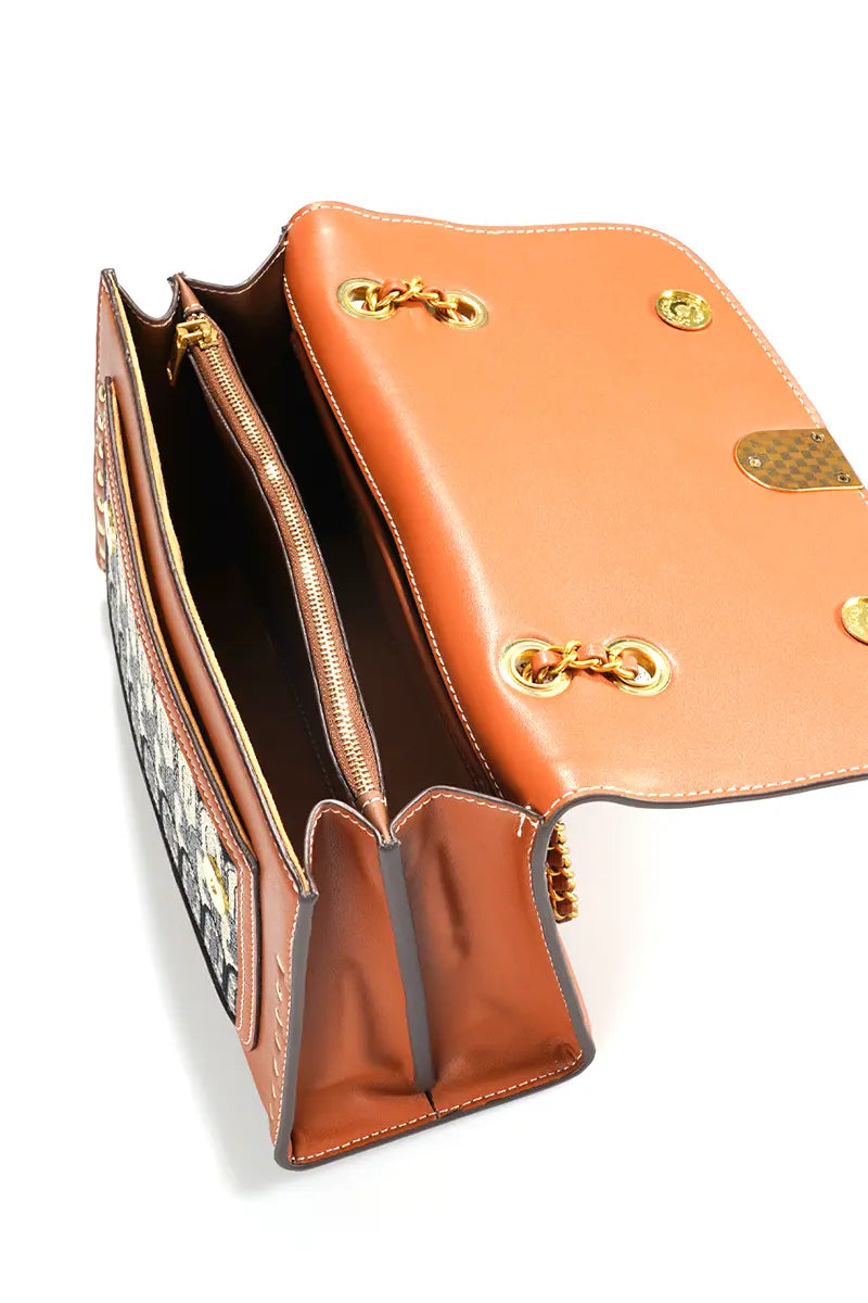G-Jacquard Fabric Crossbody Shoulder Bag
