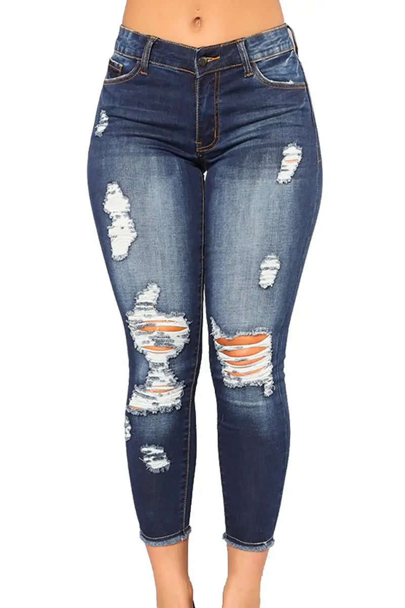 High-Waisted Stretch Skinny Jeans