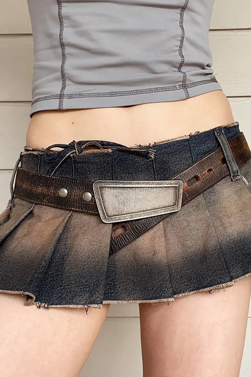 Street Vintage Tie-Dye geplooide rok