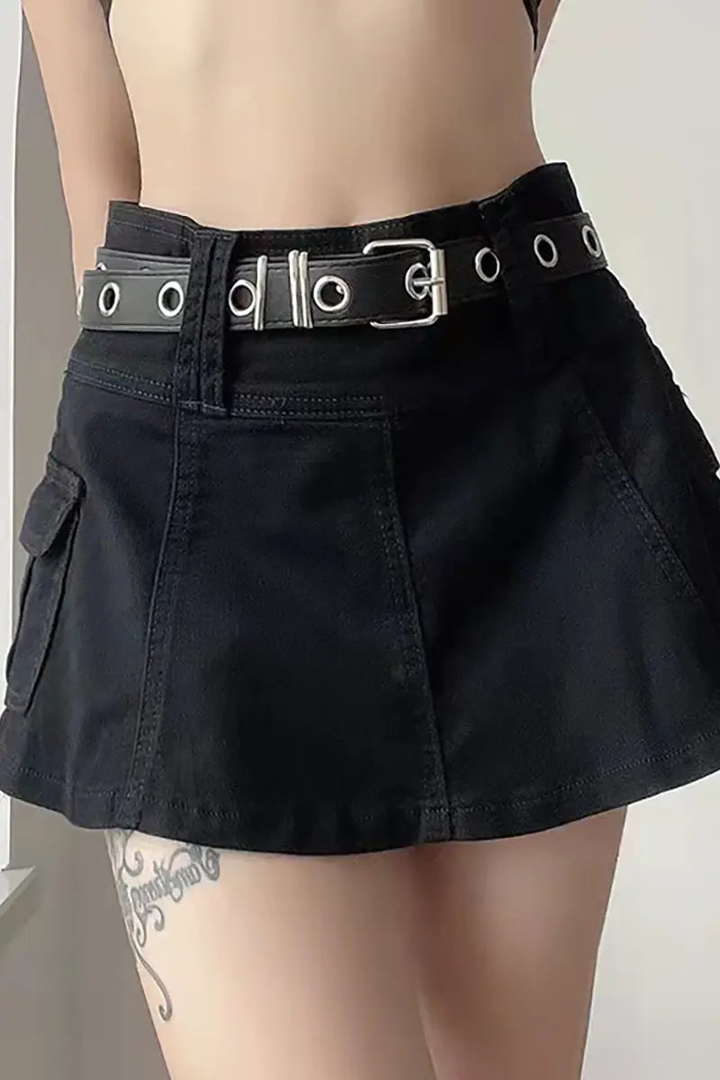 Strakke denim rok met hoge taille
