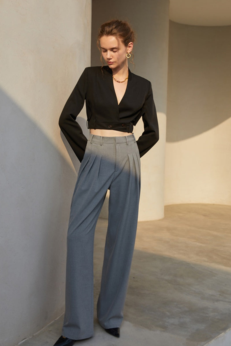 Cropped Black Blazer