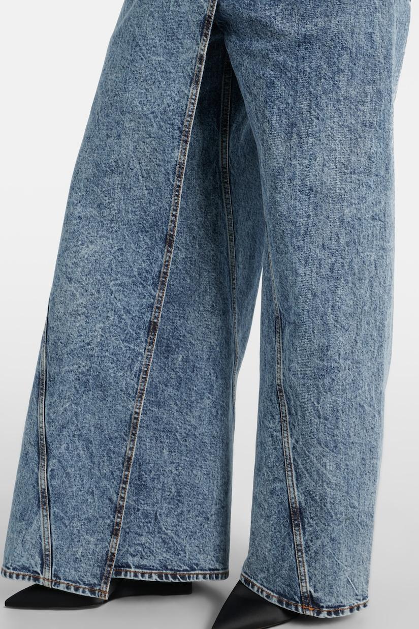Wide-Leg Wrap Jeans