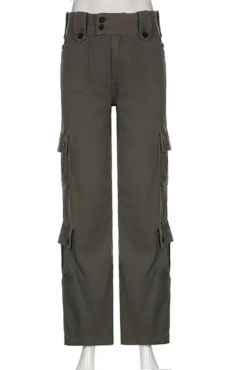 Retro straatstijl spijkerbroek met zakken