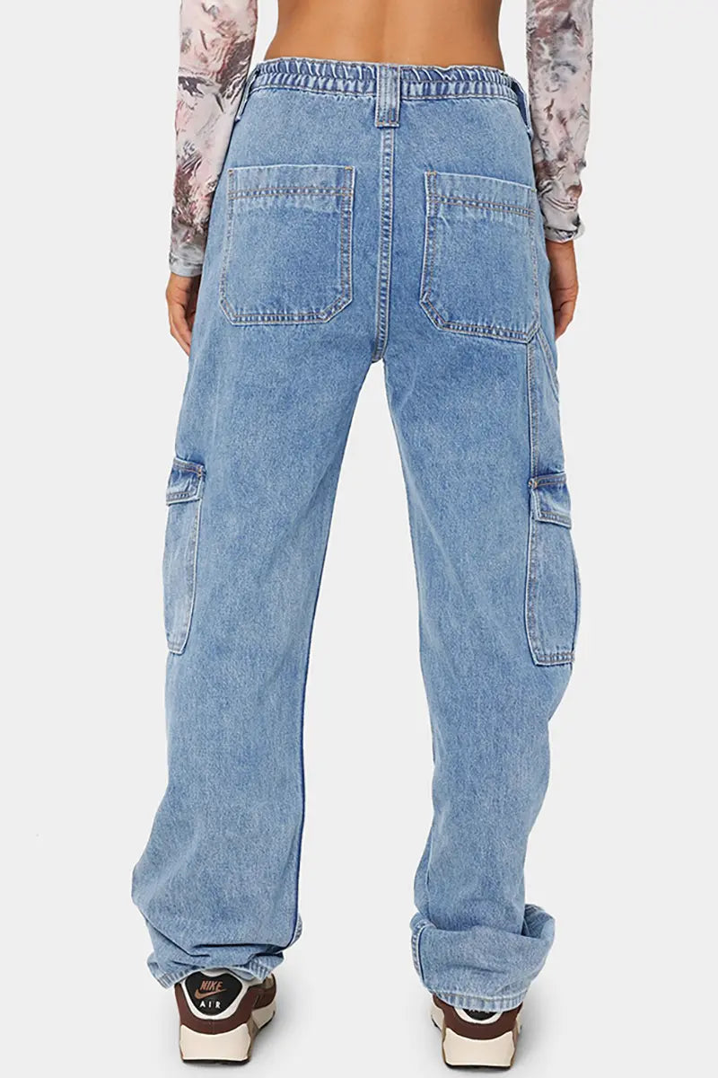 Veelzijdige elastische denim werkbroek