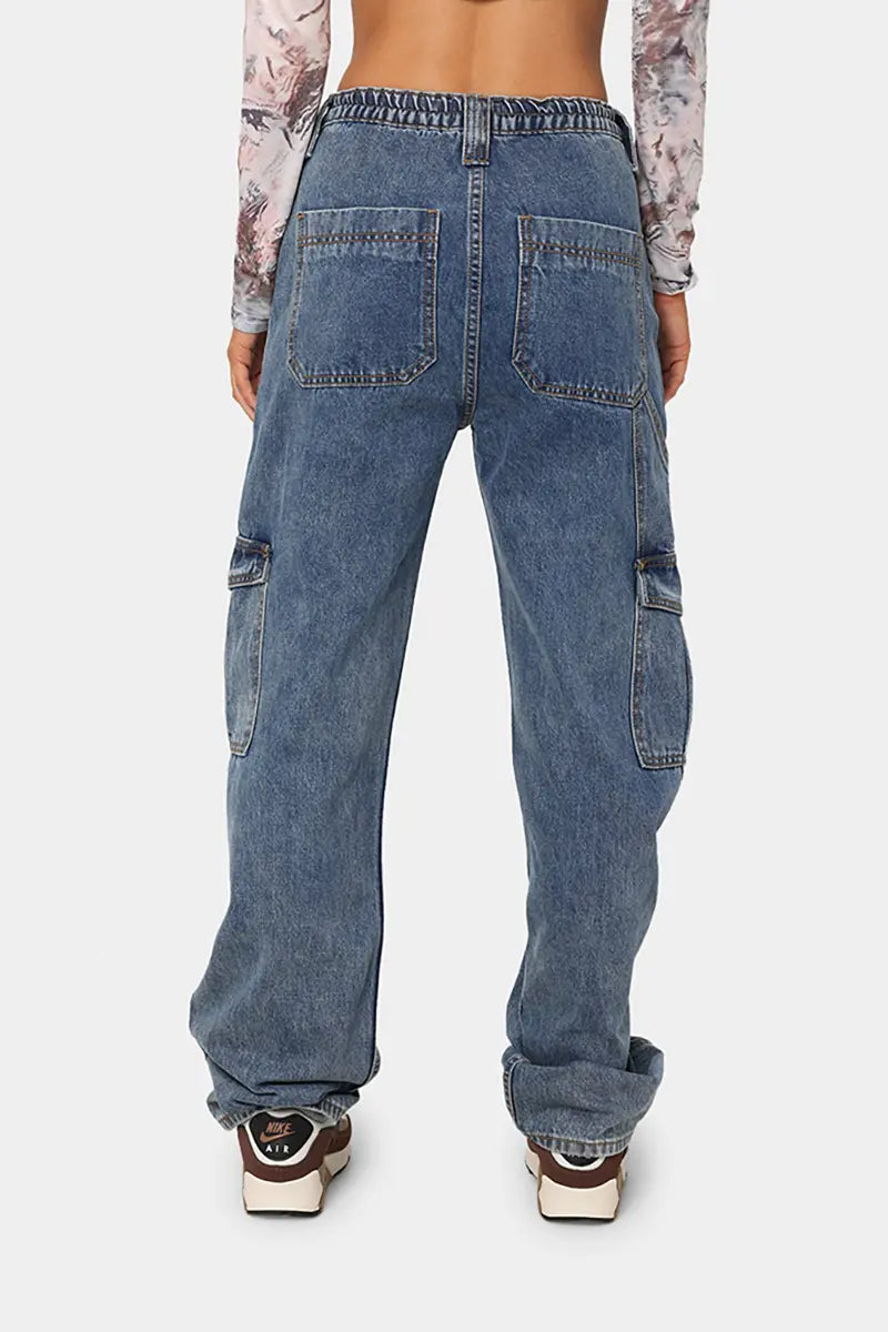 Veelzijdige elastische denim werkbroek