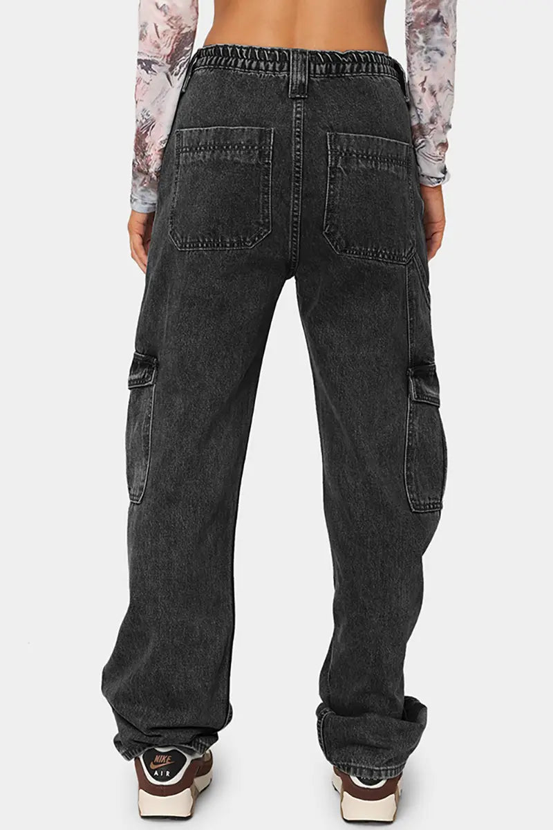Veelzijdige elastische denim werkbroek